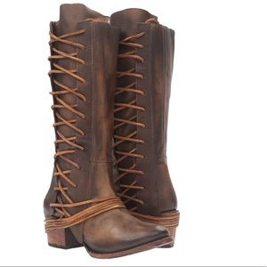 Steve Cash Olive_-Free-bird Side Lace-up Boots